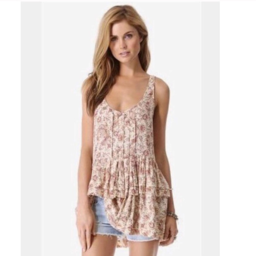 Intimately Free People Floral Layered Tank